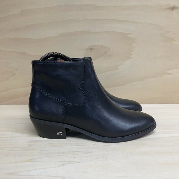 Leather Ankle Booties Boots 